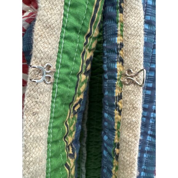 Cropped Boho chic round neck quilted colorful fringed jacket x small - Picture 11 of 12